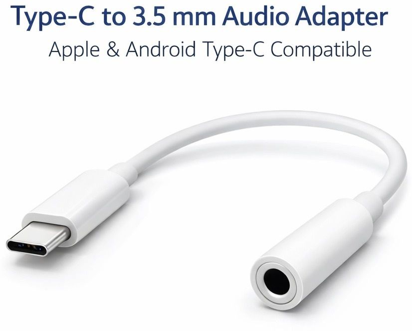 CABTRONICS White USB Type-C to 3.5mm Female Audio Jack Adapter – Hi-Fi Sound Converter Phone Converter-image-5