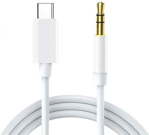 GENIUSGRAWTH Powder White 3.5mm Type-C to AUX Cable Car, USB Type C 3.5mm Adapter Compatible, Samsung Phone Converter-image-38