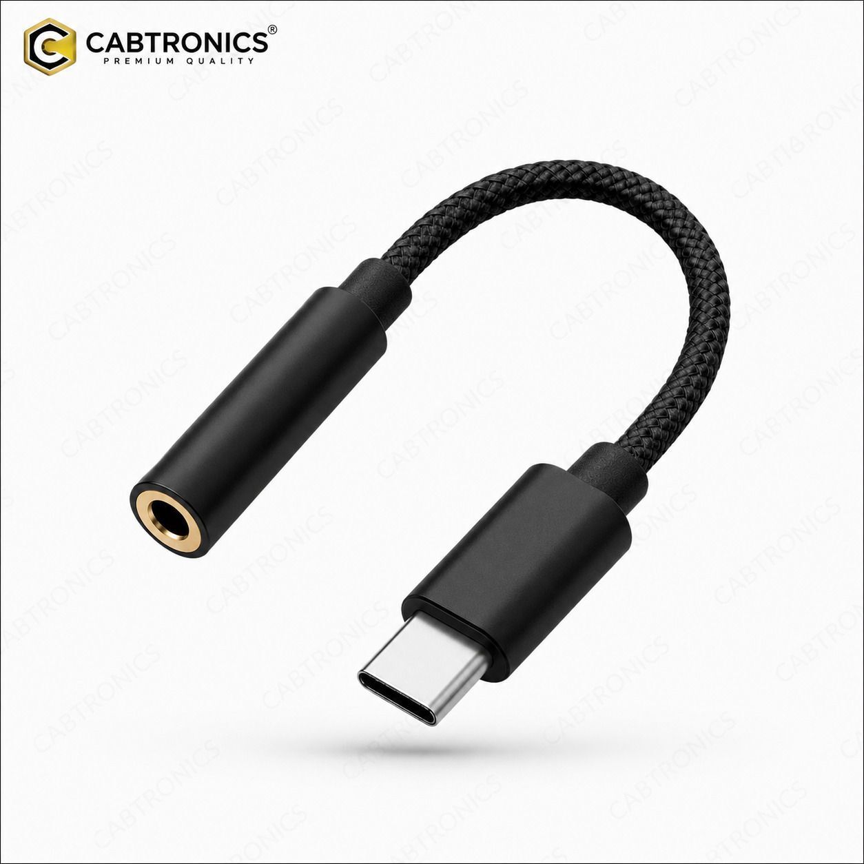 CABTRONICS Black Type C Earphone Adapter 3.5mm Audio Jack Converter Premium Braided AUX Connector Phone Converter-picture-20