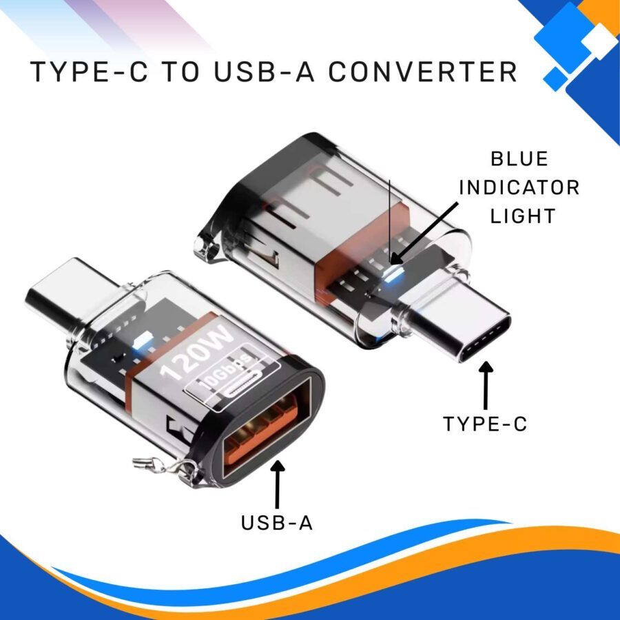 MillionHz Black Type-C to USB-A Converter – Fast, Durable & Universal Connectivity Phone Converter-image-34