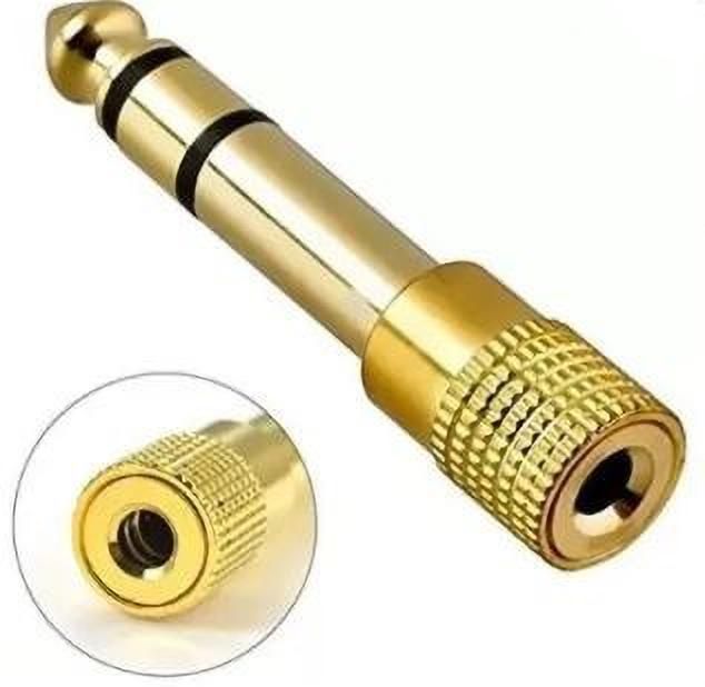 TECHGEAR golden 3.5mm Female to 6.35mm Male Plug Stereo Audio Jack Converter Phone Converter Phone Converter-image-33