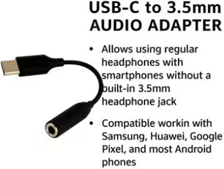 zian Black, White Type C To 3.5 mm Phone Converter-image-36