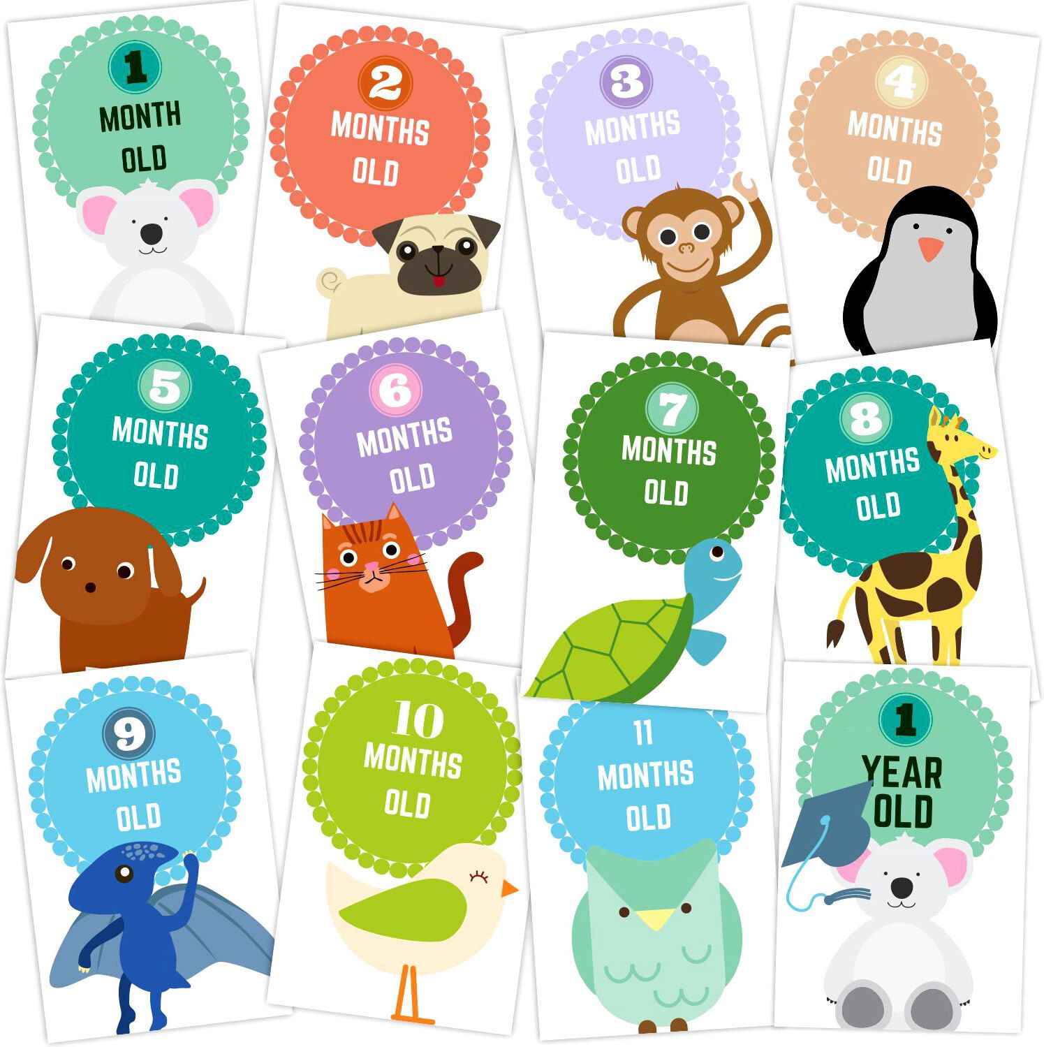 wobbox Baby Monthly Age Milestone Card Greeting Card-picture-22