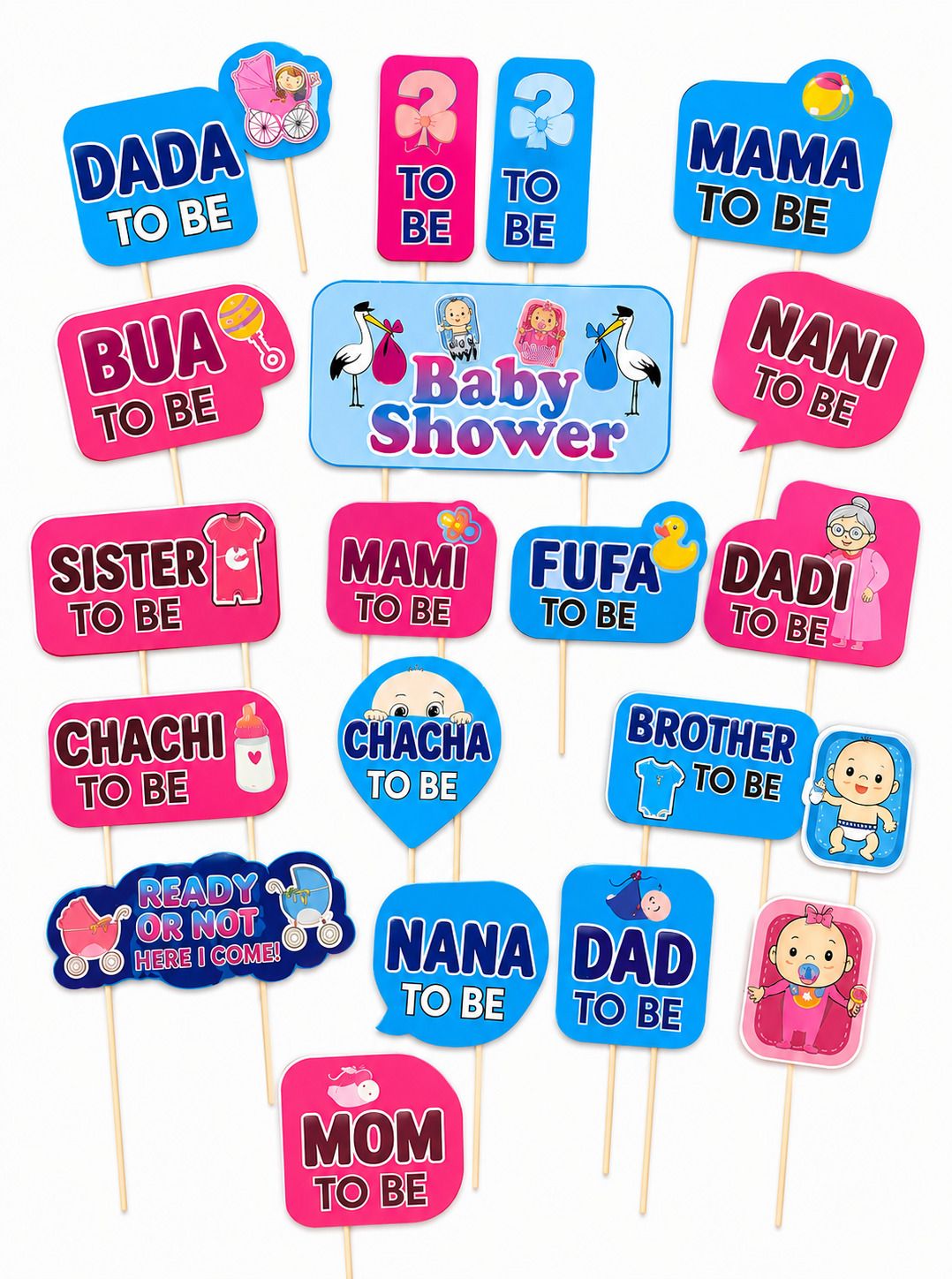 dream decor Baby Shower Photo Booth Props Set (20 Pieces) Photo Booth Board-picture-31