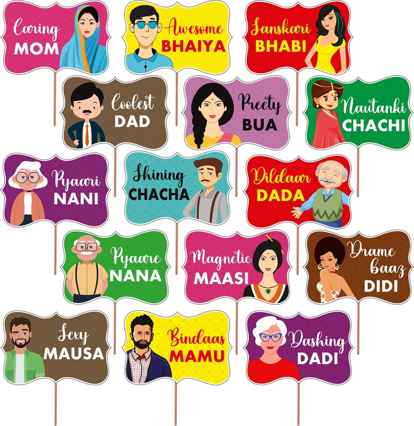 15 Pieces Baby Shower Props - Baby Shower Decorations Photo Booth Board