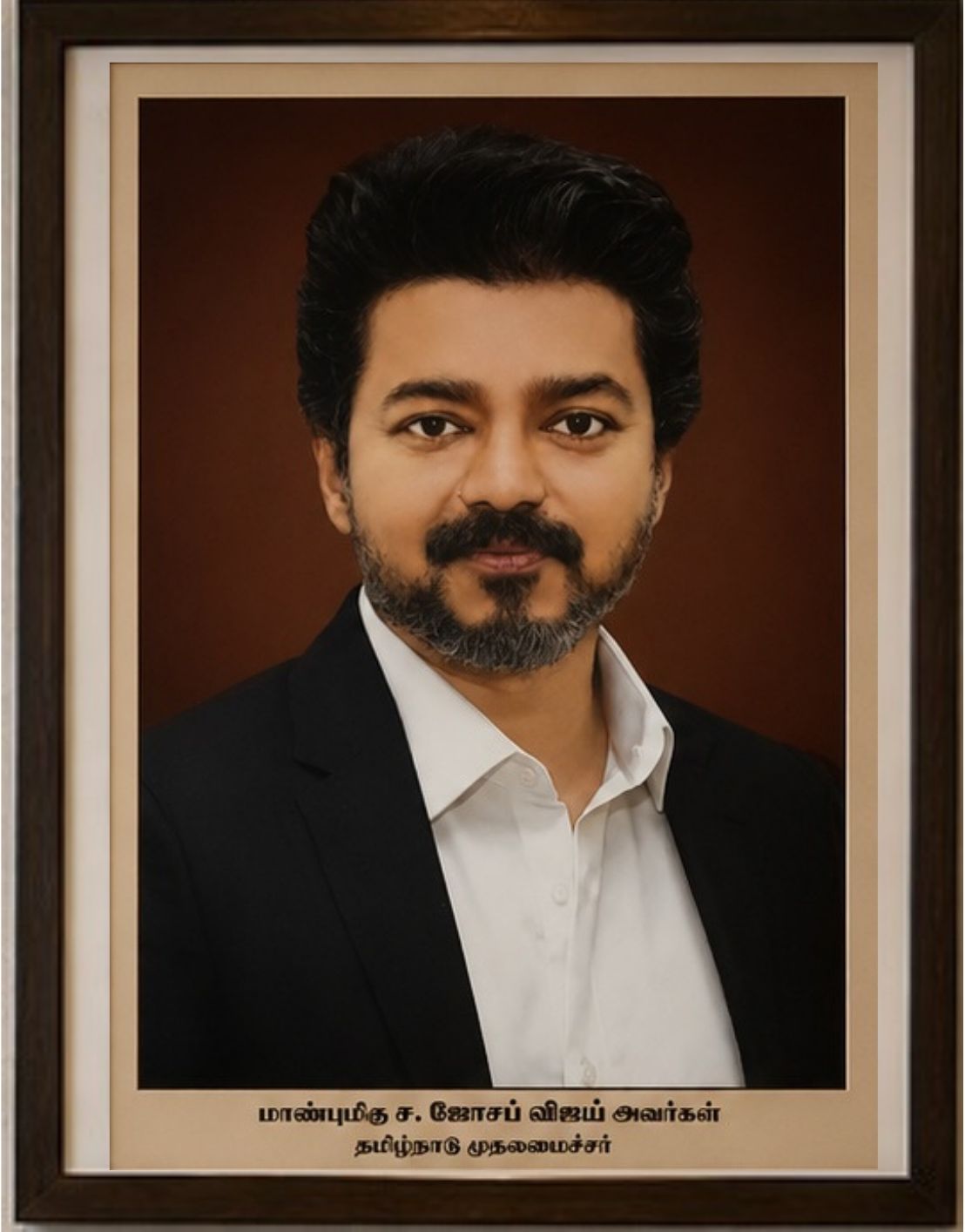 vgs marketings TAMILNADU CHIEF MINISTER C JOSEPH VIJAY TVK CHIEF A3 SIZE 13X19 INCH PHOTO FRAME 19 inch 13X19 INCHES-picture-18