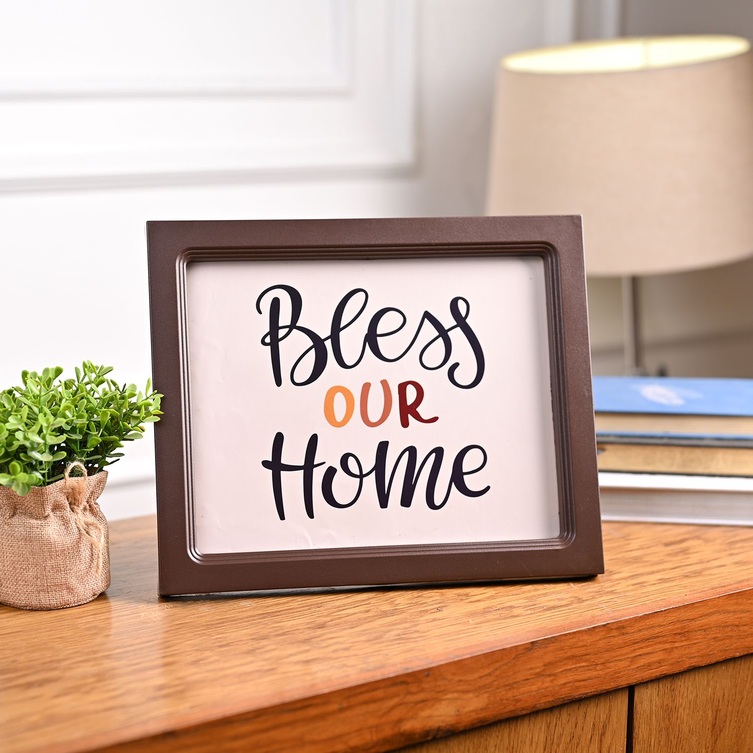 Brown Plastic Photo Frame Rectanguler Typography Or Quote Print Matte 29 inch 3D-image-1