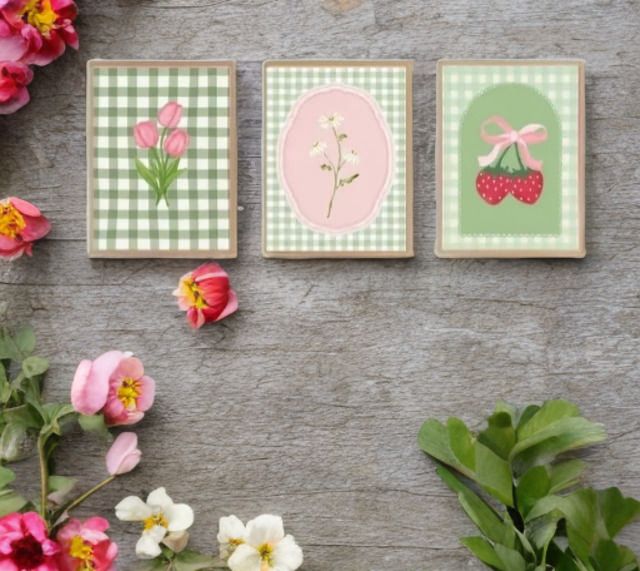 pinteresty girl Theme 3 Canvas for Home Girl Art Wall Decor A4 Size SET 3 Frame 13 inch 9X13-image-41