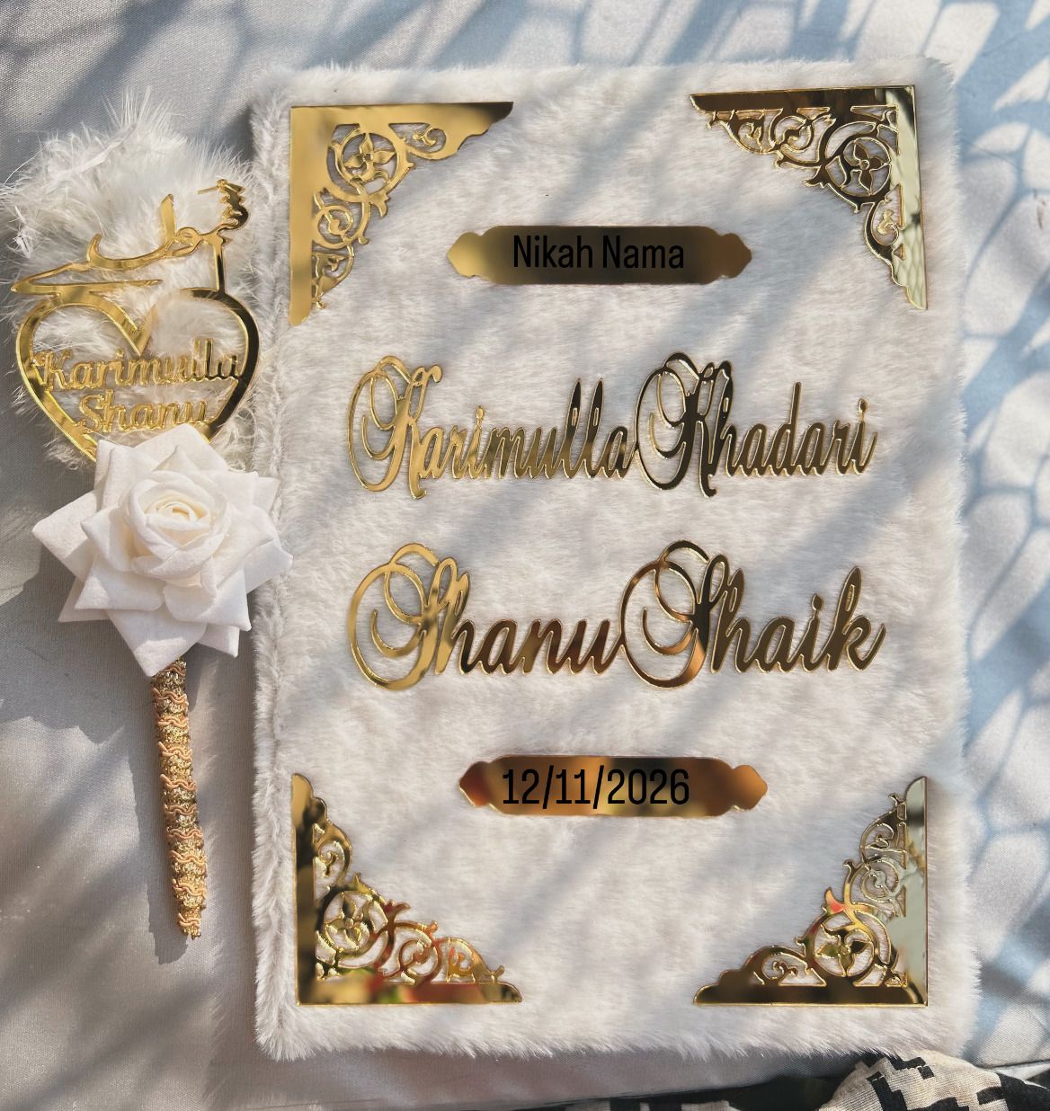 Nikah nama book with pen 18 inch Acrylic