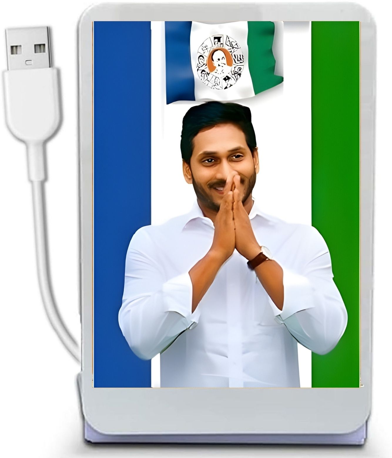 YS Jagan Mohan Reddy Chief YSR Congress Party YSRCP Car Dashboard Dual Led Photo 5 inch CAR DASHBOARD LED PHOTO-image-27