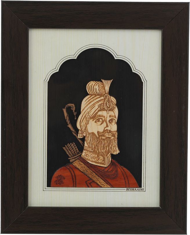 bismaadh Guru Gobind Singh Ji 6.5 inch Decorative Religious 2 In 1 Wooden Photo Frame, For Table Top & Wall Hanging-picture-34
