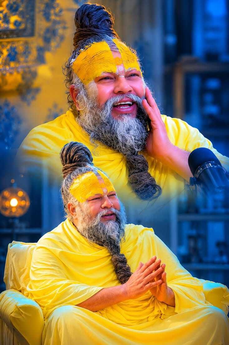 Divine Smiling Guru HD Photo Frame | Premium Spiritual Wall Decor 12 inch Digital Print-image-10