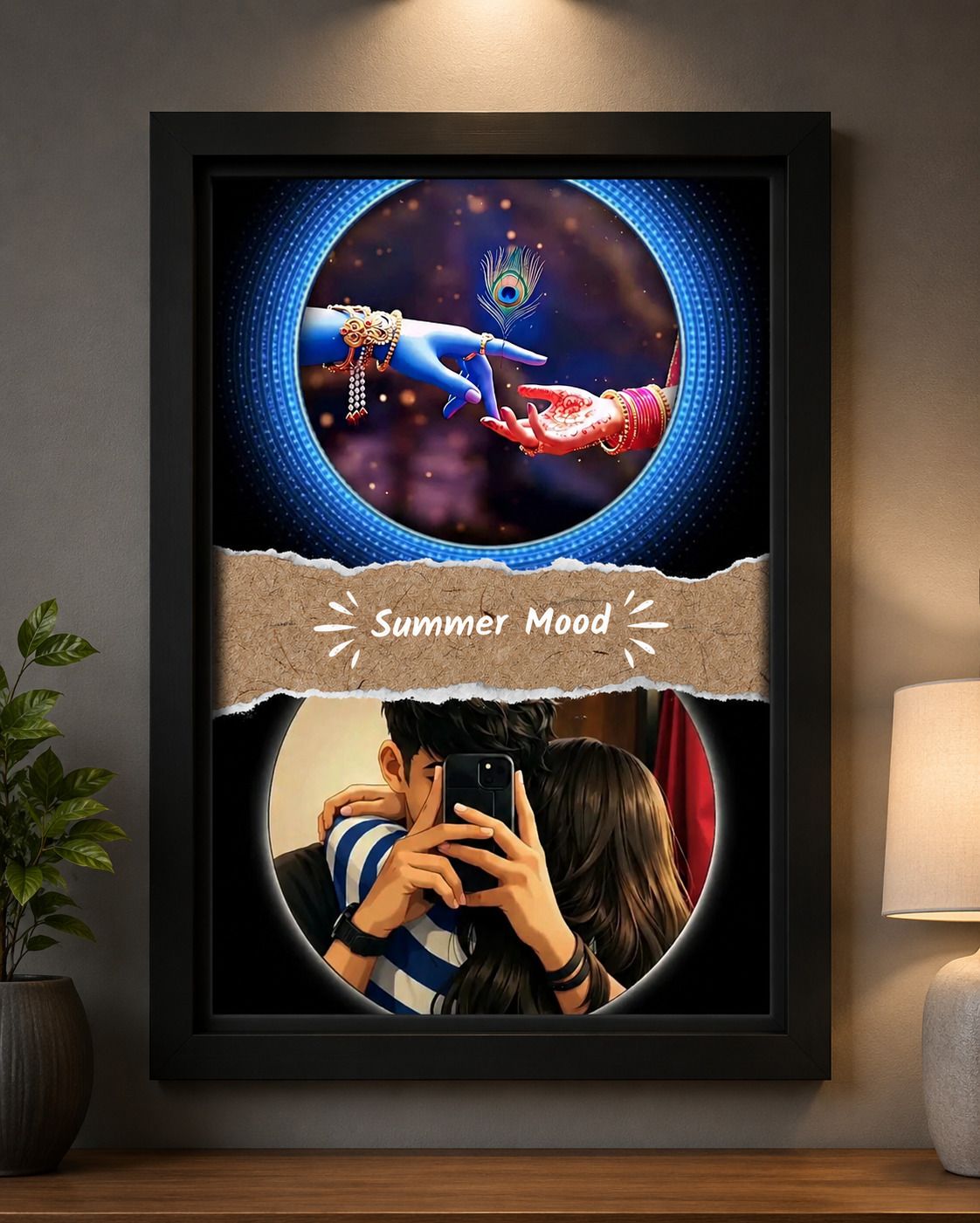 Photo frame 2 photos customised ( send photos on 8949485441) 14 inch Digital-image-39