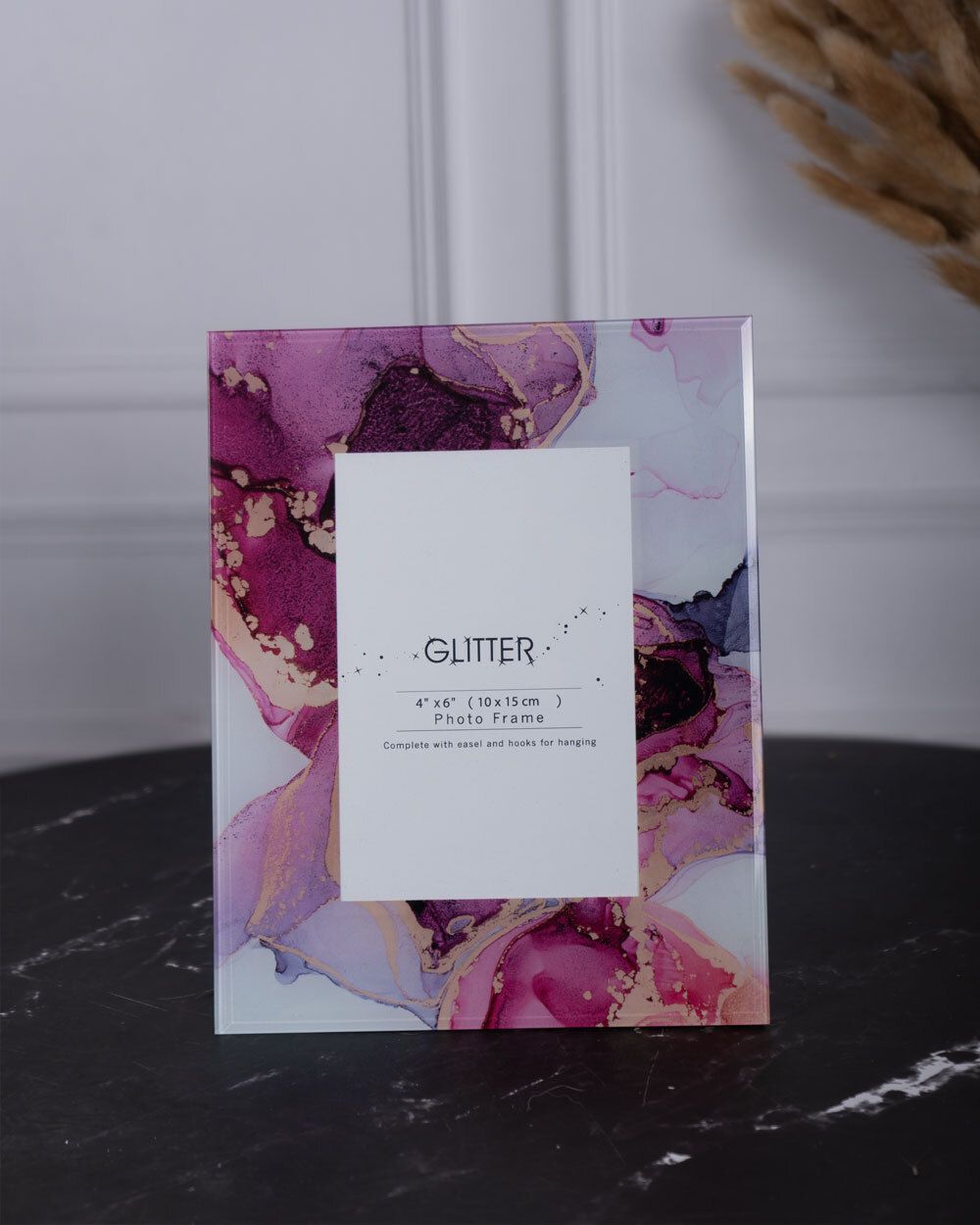 aarvidecor Glitter Premium Style Marble Finish Pink & Purple 4x6 Inch 6 inch English-picture-15