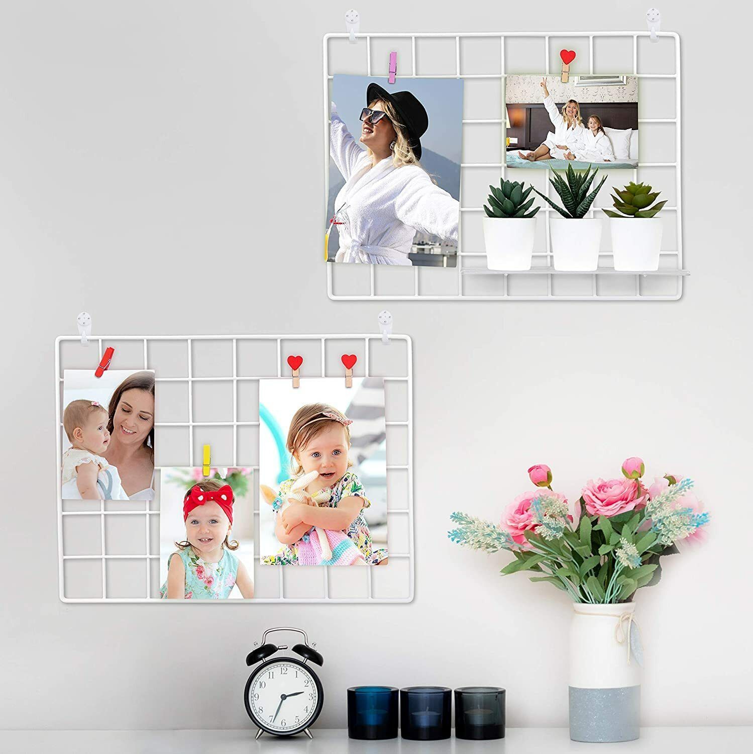 franklite Photo Grid Frame Wall Wall Storage Display Grid (30X30cm) 12 inch Photo Grid Frame Wall Wall Storage-picture-5
