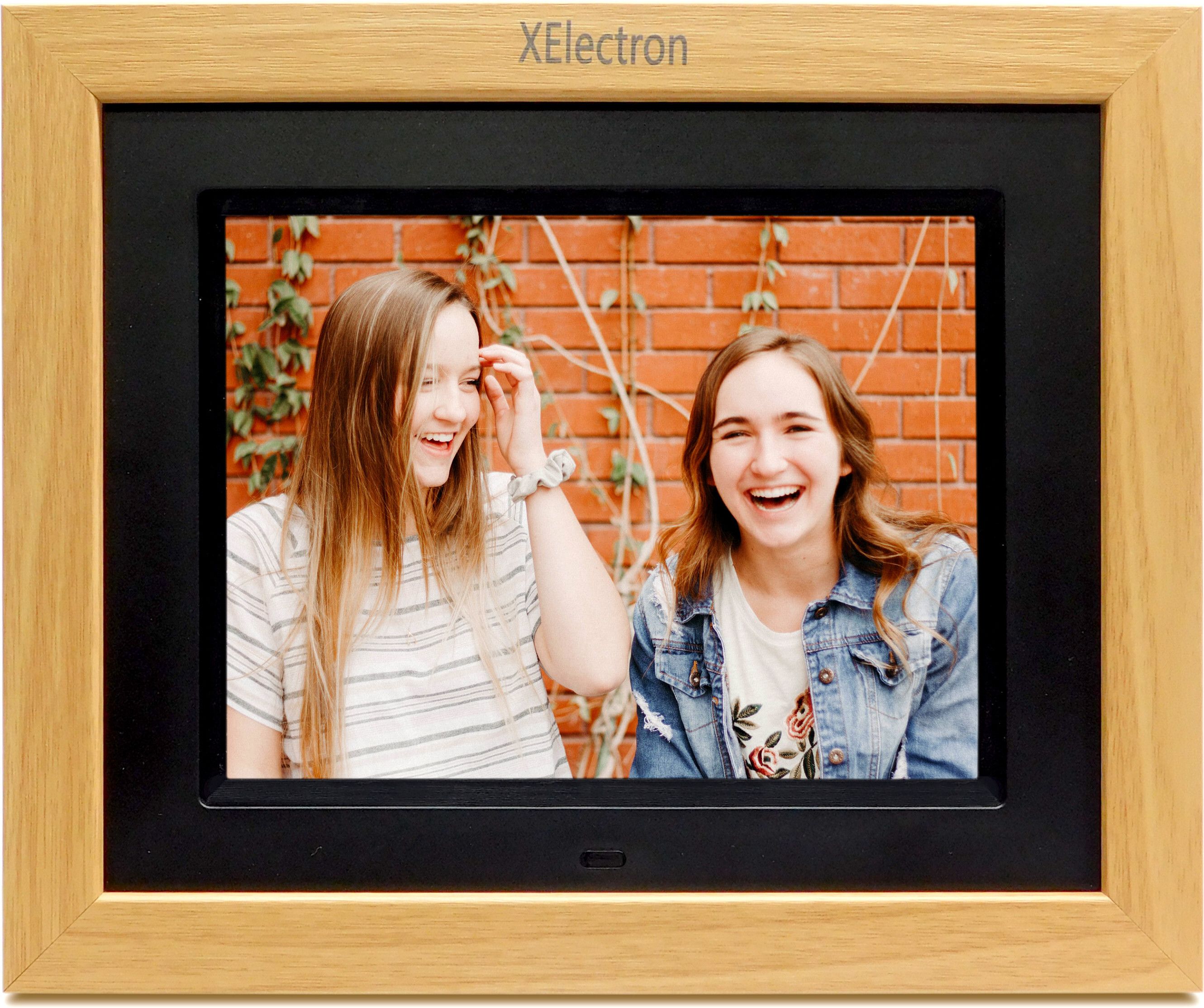 DPF805Wi 8 inch IPS Display Digital Photo Frame Wooden Finish BIS Certified