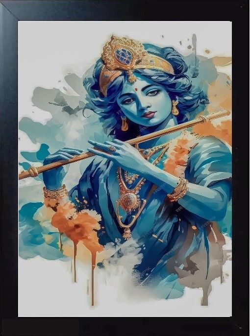 Geetika Devotion Series - Krishna 96.3 inch Krishna Decorative Frame-image-48