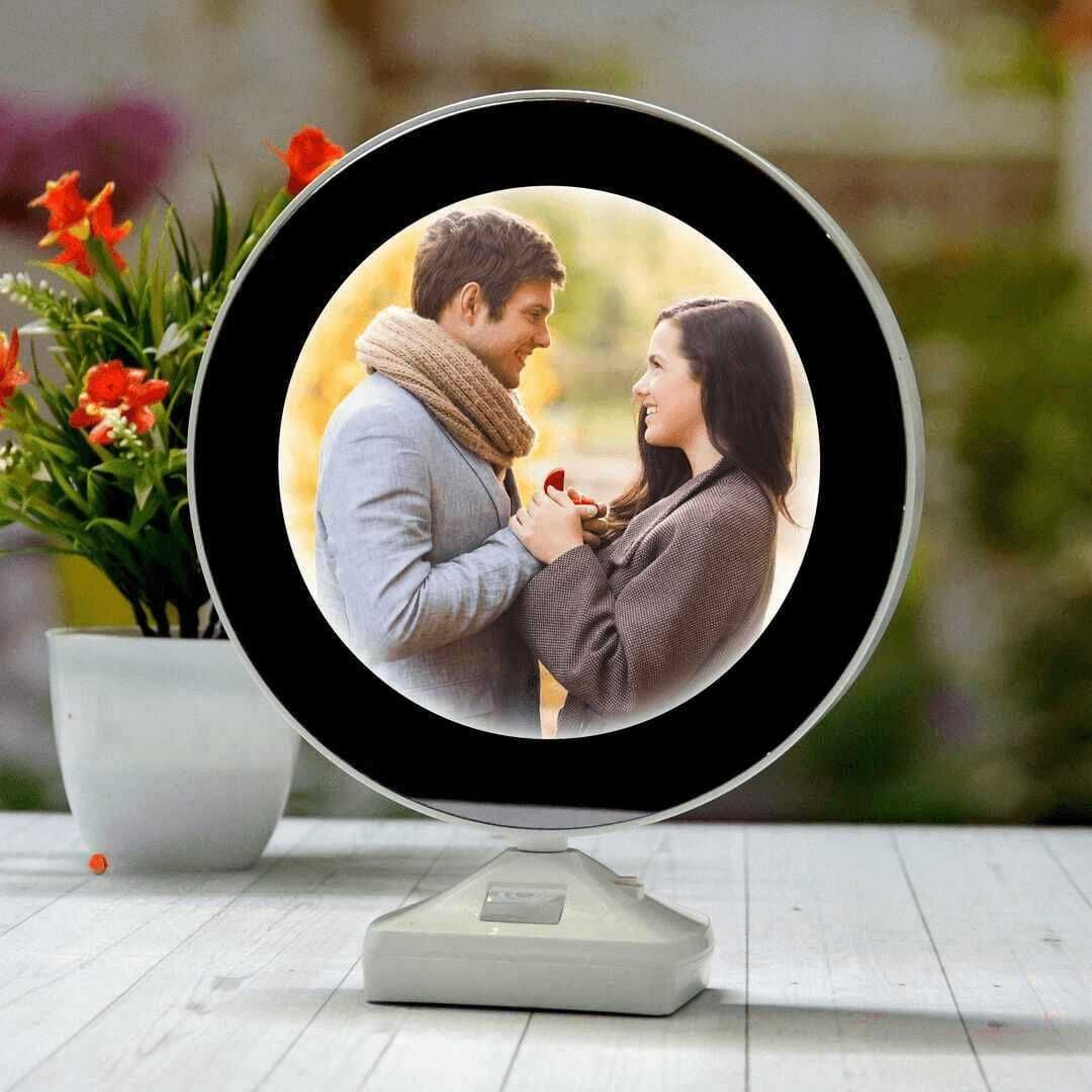 Round Magic Mirror | 7 inch LED Magic Mirror Photo Frame-image-40