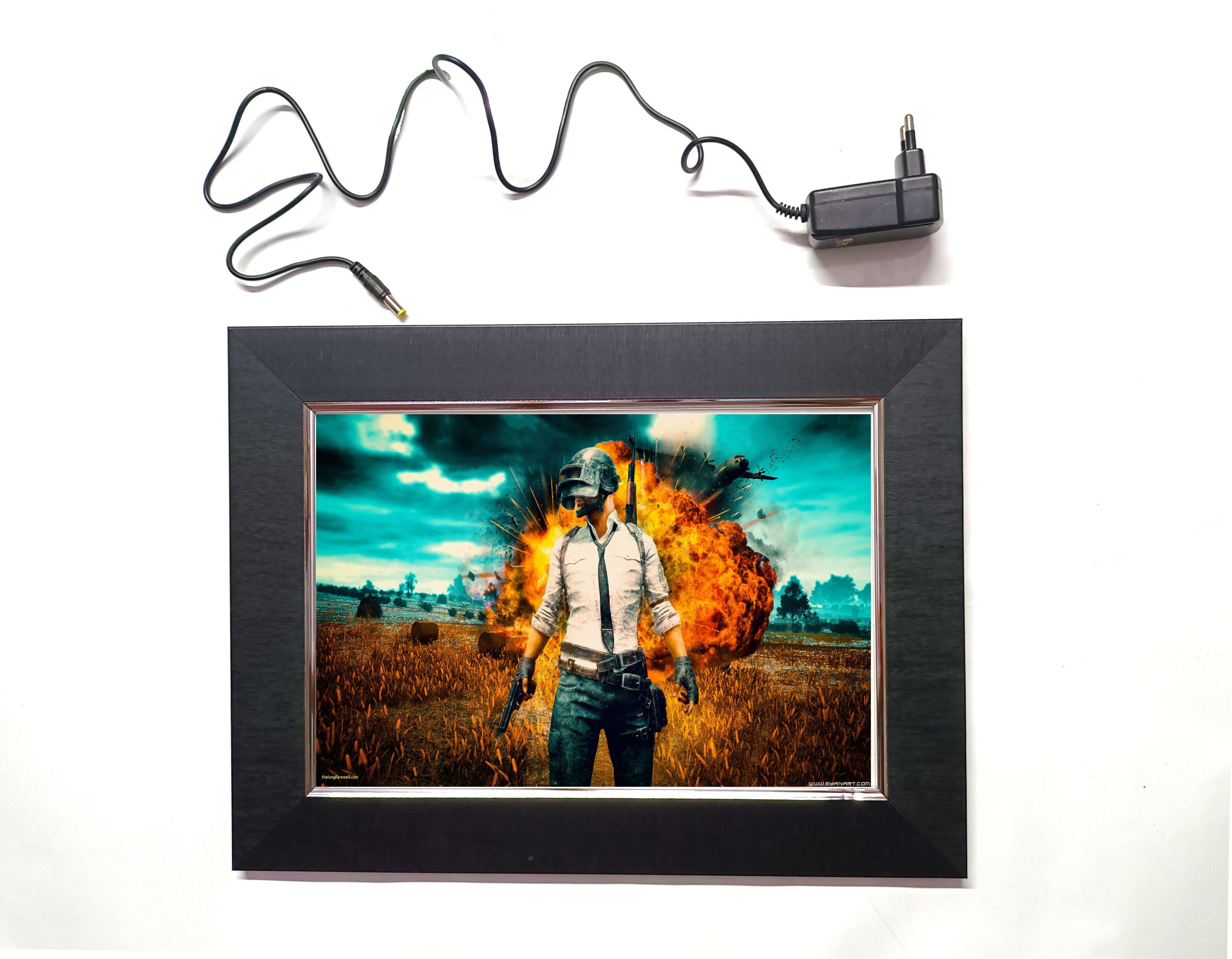 PUBG LED FRAME 11.5 BY 15.55 15.5 inch WALL HANGING-image-37