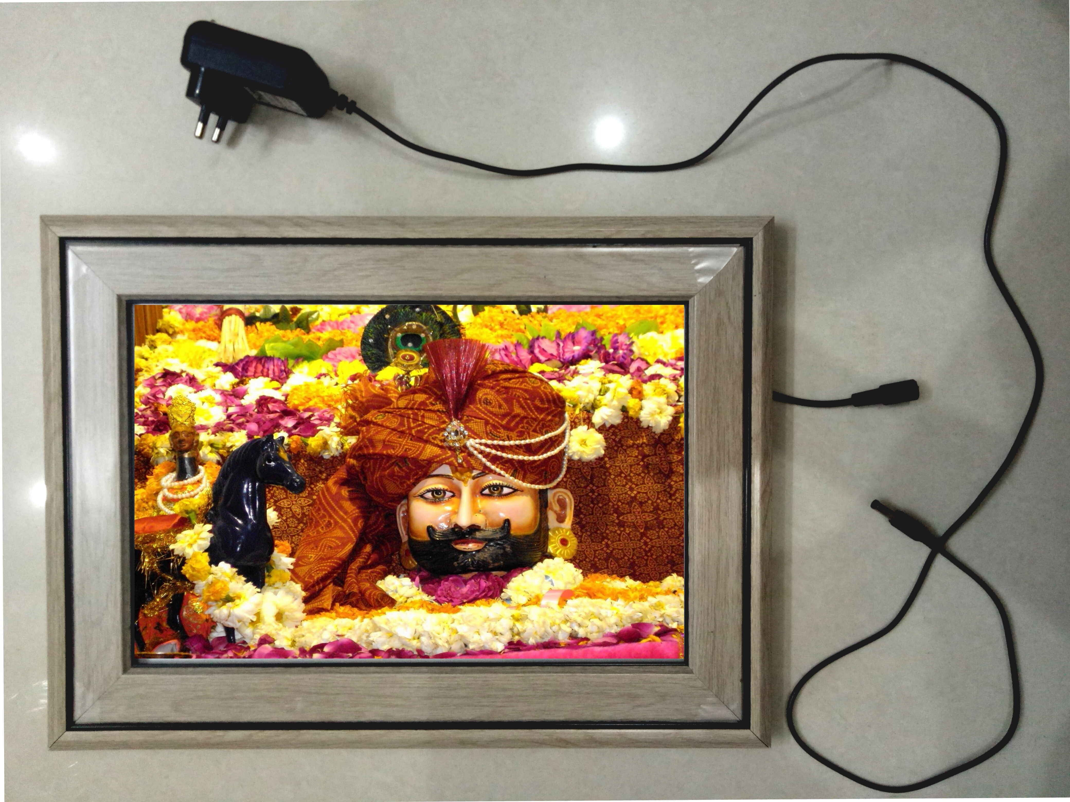 anshul internet KHATU SHYAM JI FRAME 15.5 inch LED PHOTO FRAME image 1