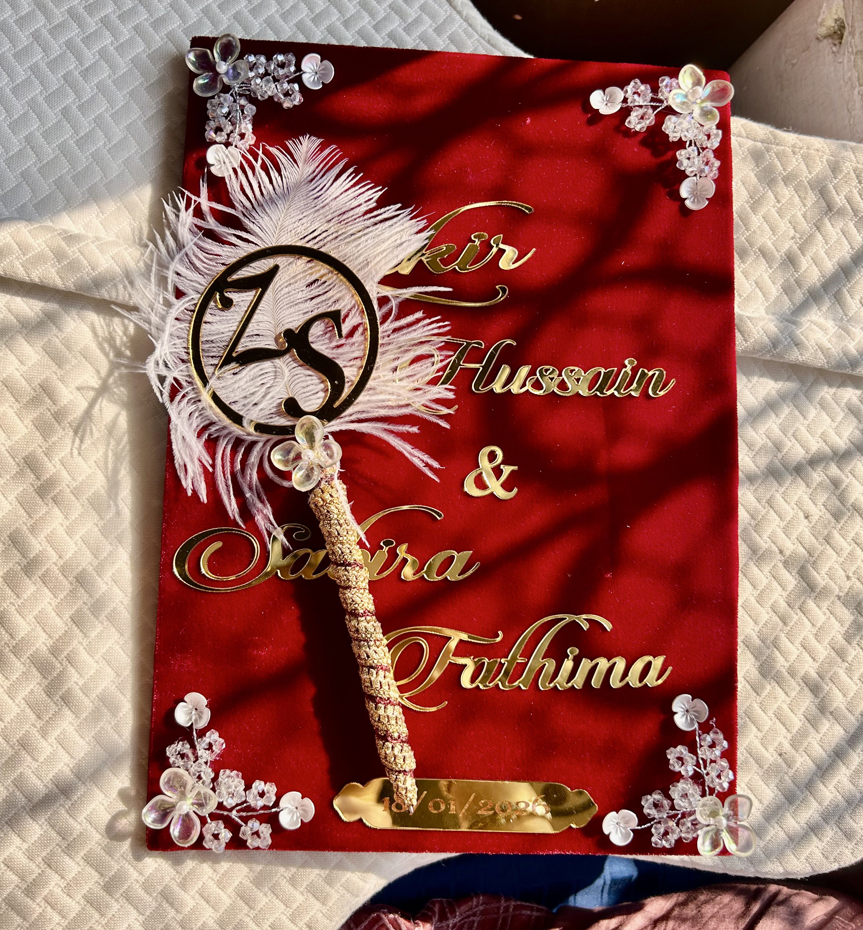 vkframes Nikah Nama with pen 14 inch Nikah nama book with pen-picture-11