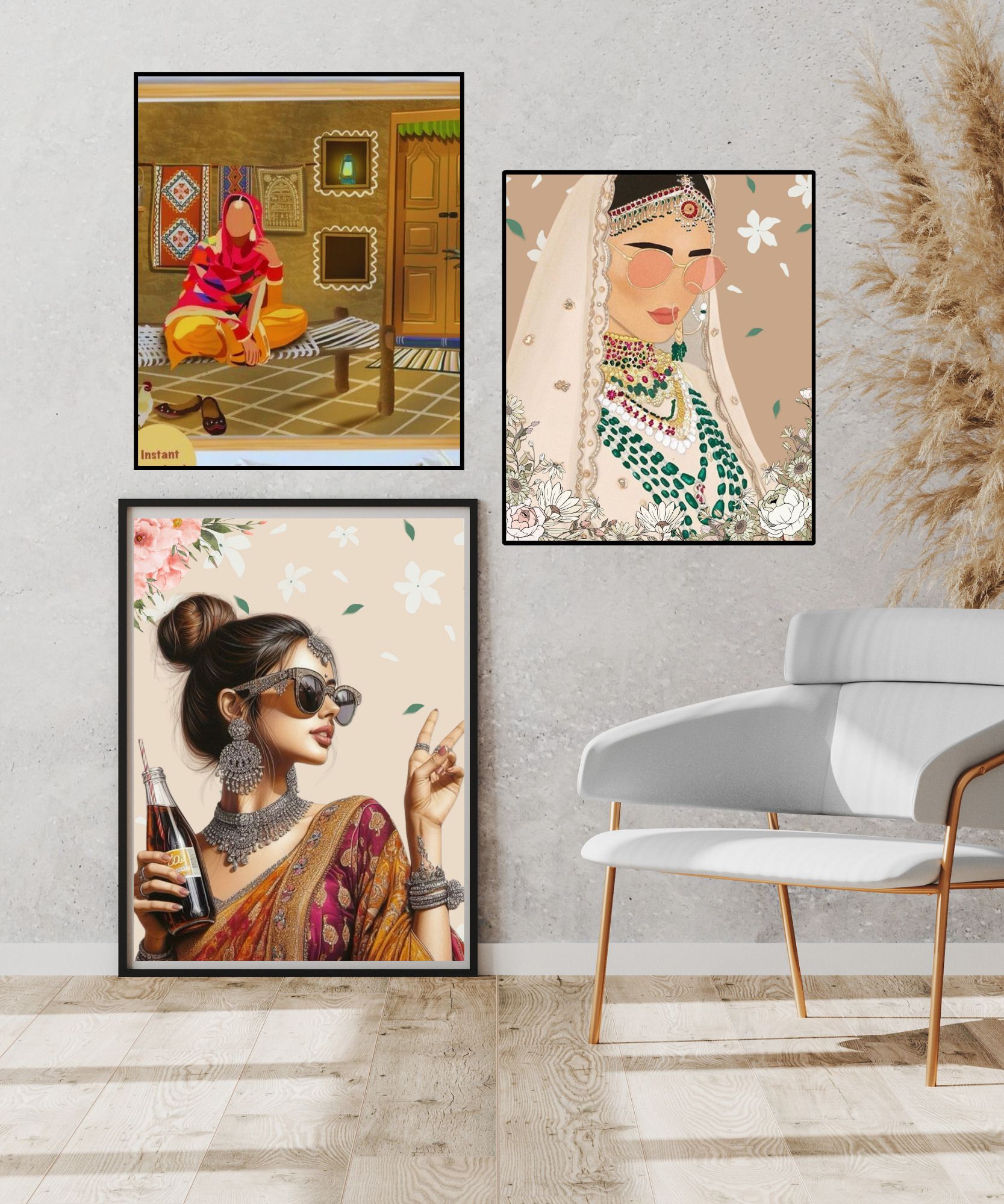 Designer Indian Frames A4 Set of 3 Photo Frame 20 inch PHOTO FRIME-image-26