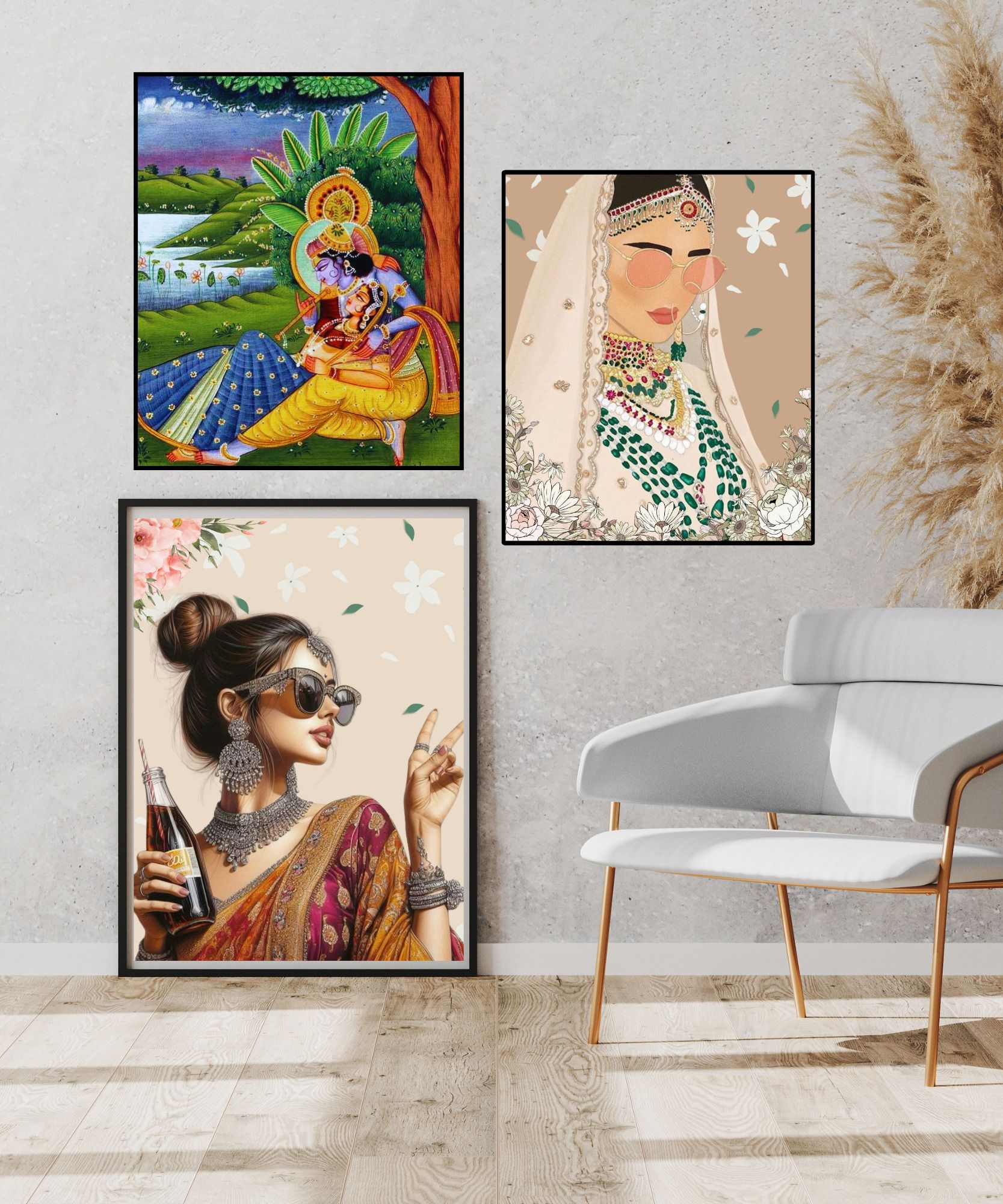 Aesthetic Wall Art Set A4 Set of 3 Photo Frame 20 inch PHOTO FRIME-image-6