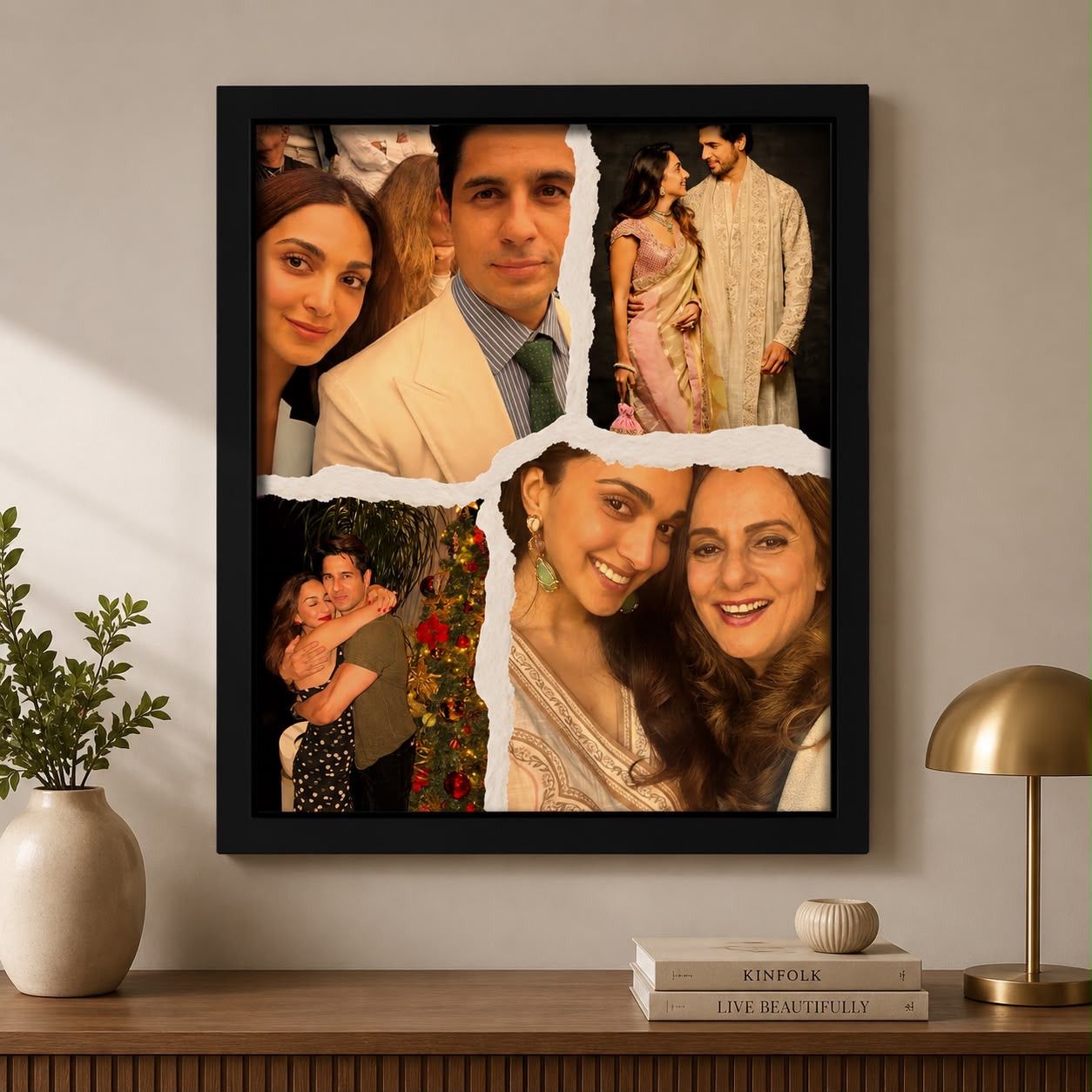 Photo frame collage 4photos( send your photos on 8949485441) 14 inch Physical-image-7