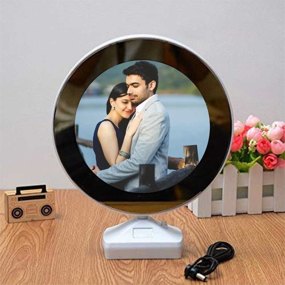Magic Mirror LED Photo Frame Birthday/Valentine's Gift| Surprise Decoration| Attractive Mirror 8 inch Plastic
