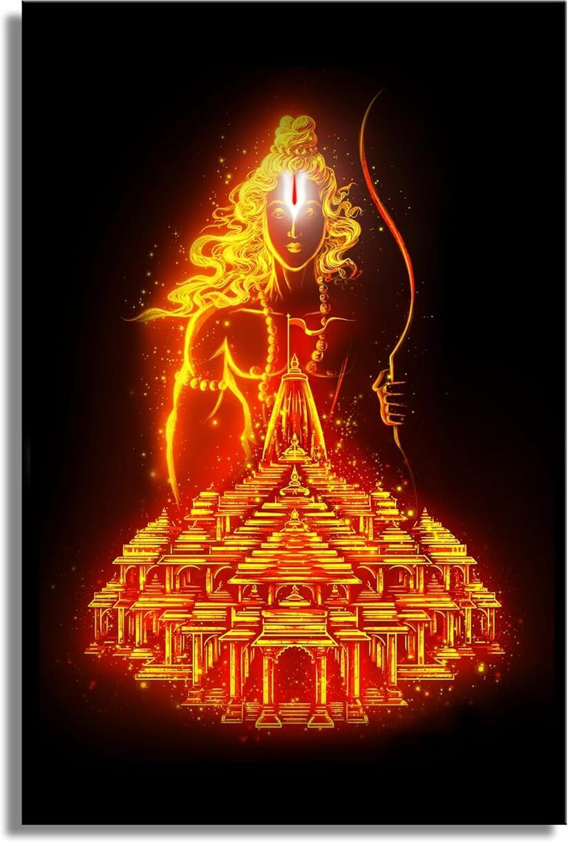 Lord Shree Ram Wall Art Photo Frame Synthetic Wood Hanging Poster for Home 18 inch Pooja Room Living Room Shop Spiritual Wall Painting (12x18 Inches)WAP-7081430716-image-41
