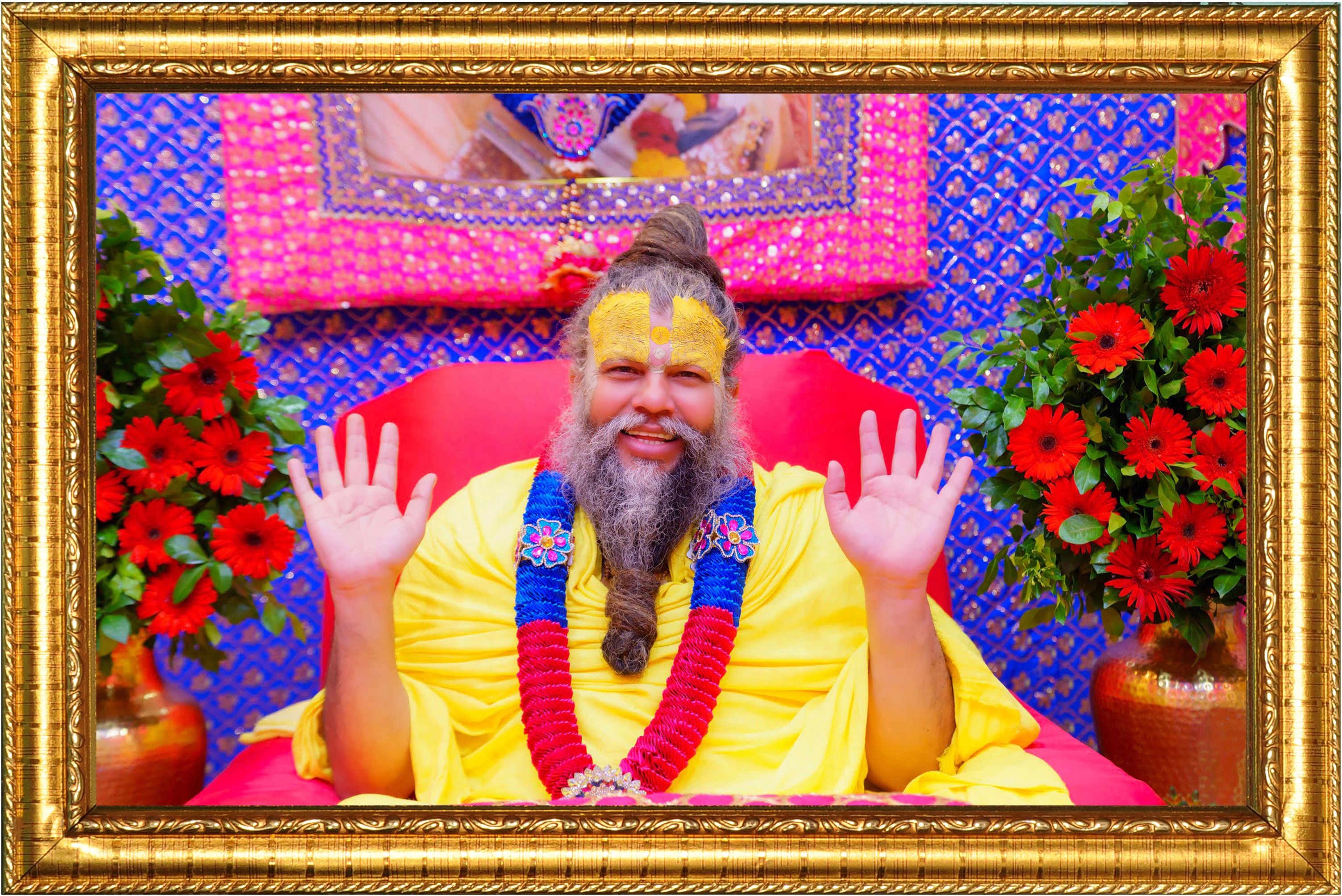 Premanand (1) 12 inch Premand Ji Maharaj,, Gurusarn ji maharaj, Wood Photo Frame, No Glass Use