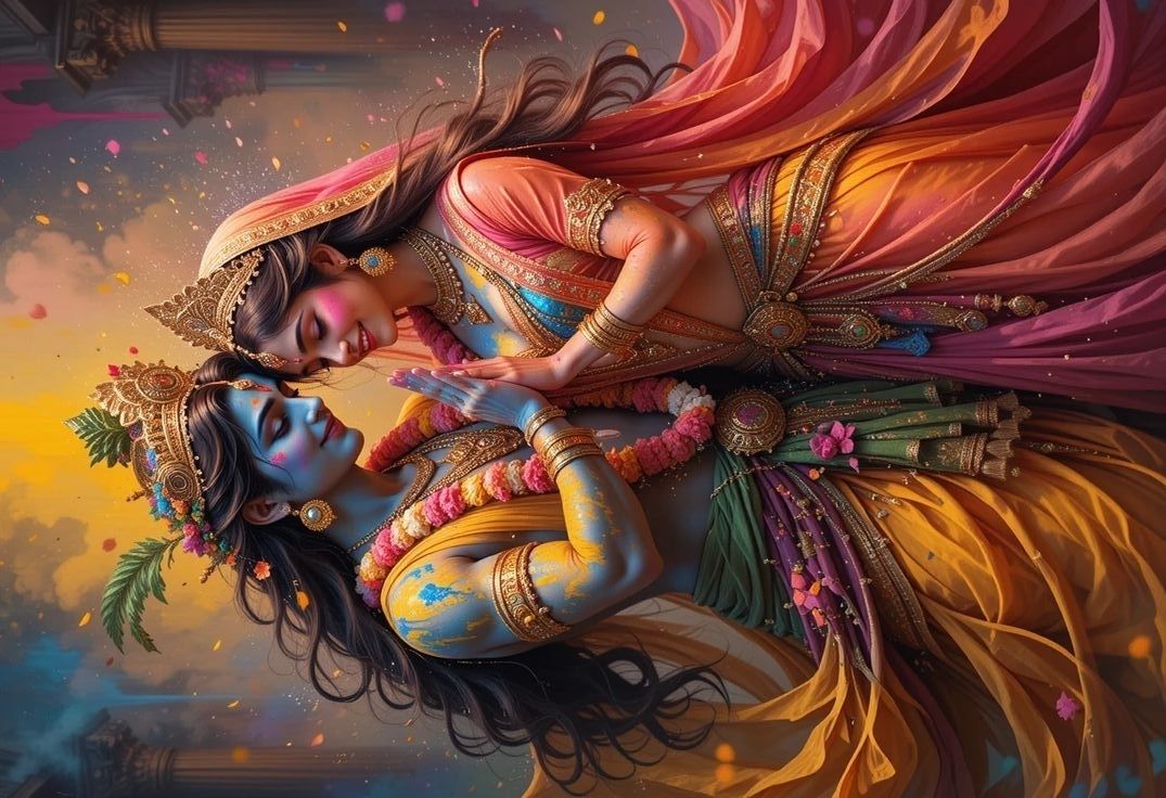 R Radhe Krishna ji photo Frame 12 inch Reprint-image-23