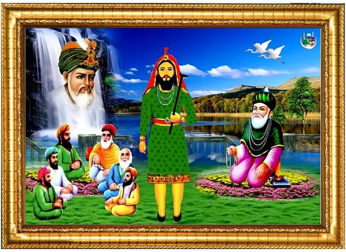 Pir Photo Frame Goldan 10x14, Photo Size A4 12 inch Spritual-image-15