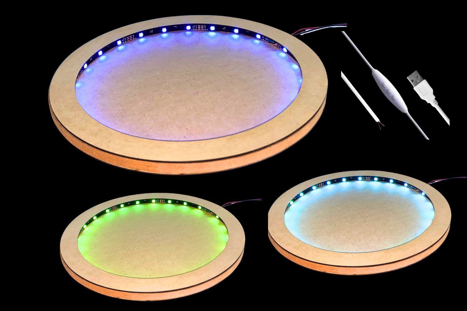 8 inch Lighted round Frame to Elevate your creativity ands collection 8 inch Tabletop, Wall Mount-image-7