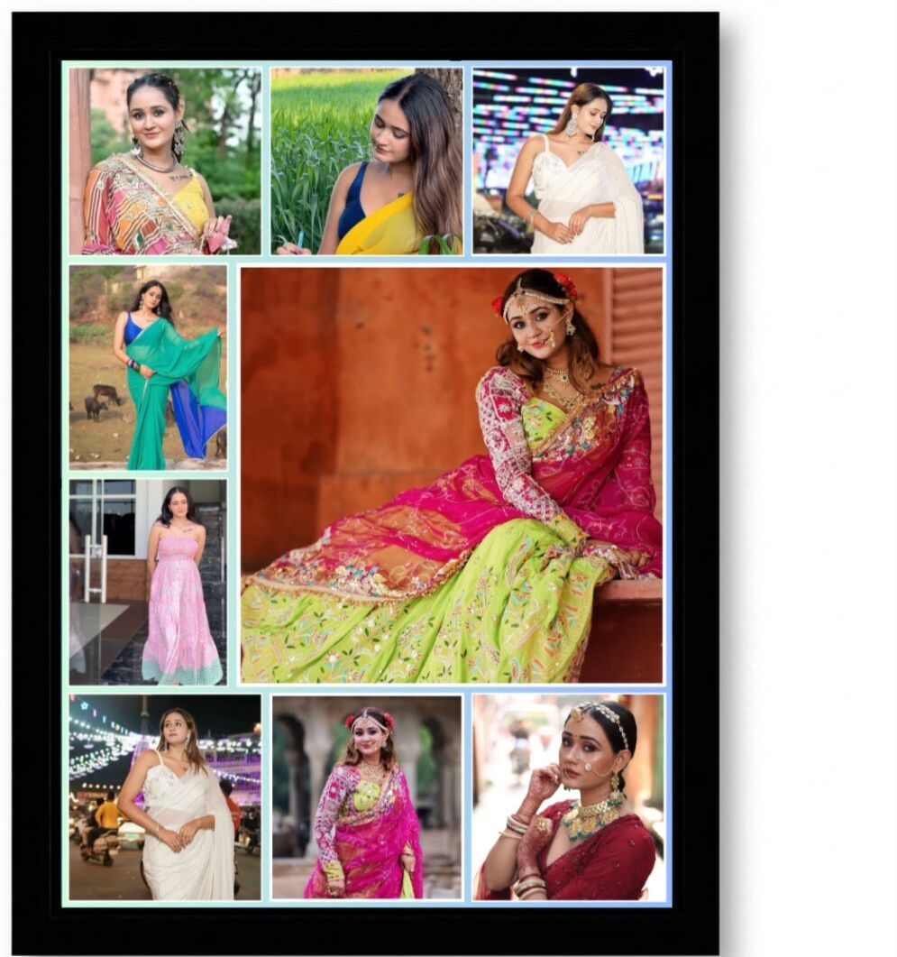 raj cration New 9 Photos Customized Collage , Photo Frame For Gift 13.5 inch Wall For Home, Wall-picture-14