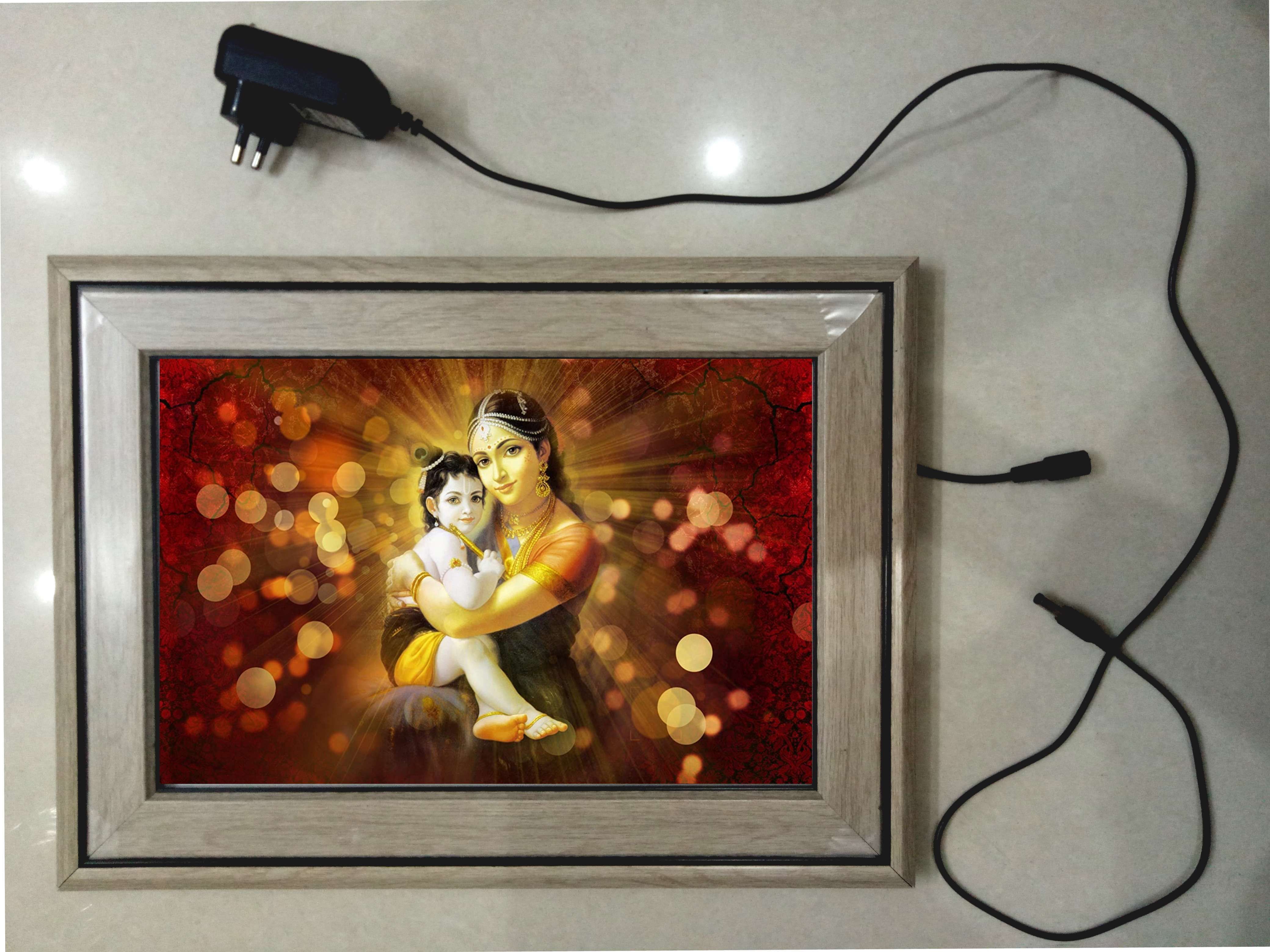 anshul internet point KRISHNA WITH YASHODA FRAME 15.5 inch LED PHOTO FRAME-picture-21