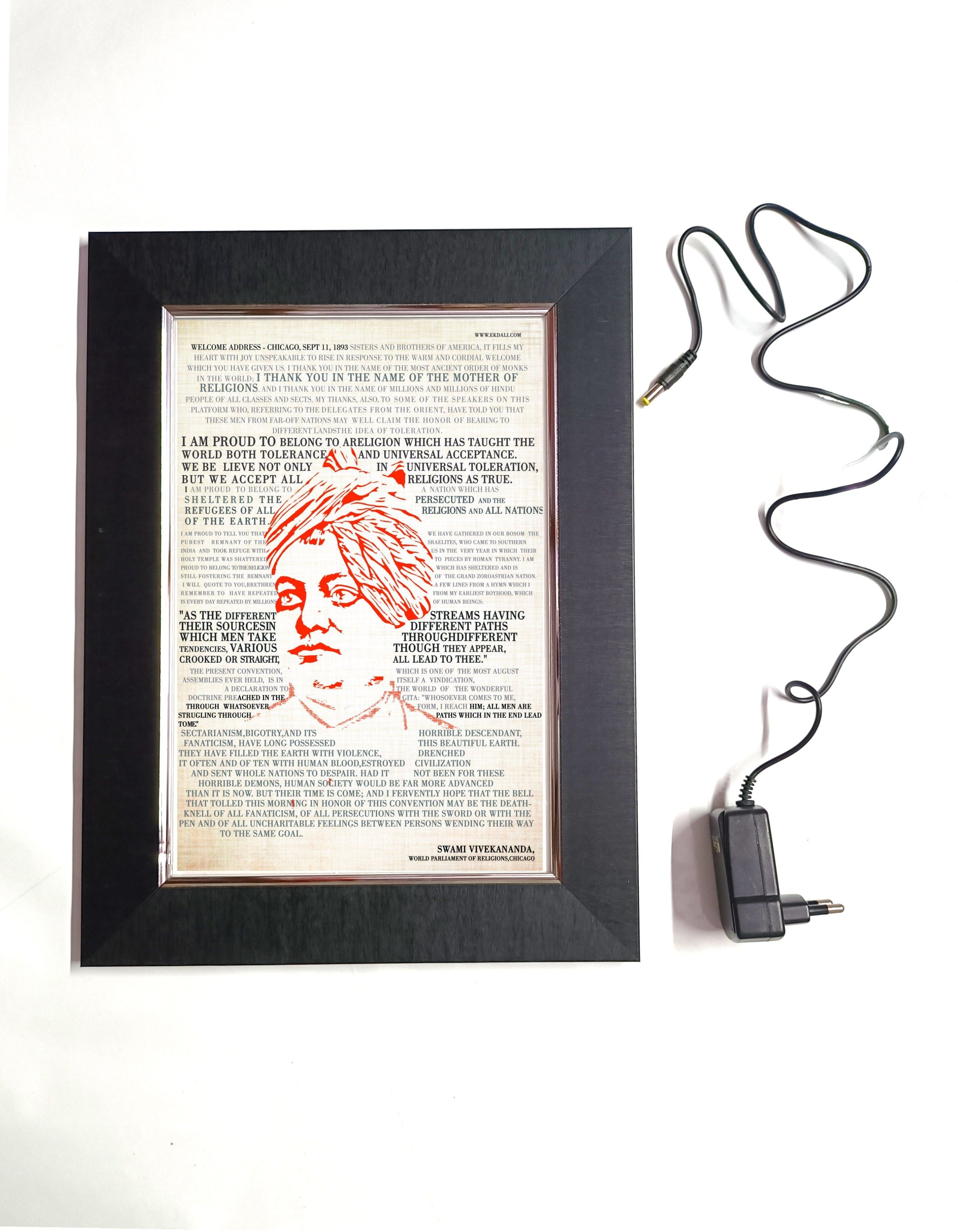 SWAMI VIVEKANAND 2 LED FRAME 11.5 BY 15.55 15.5 inch LED PHOTO FRAME-image-33