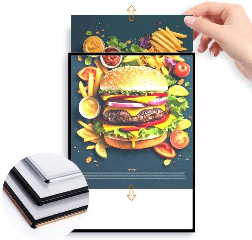 Ultra Slim A4 LED Light Box Signage Display Board for Home, Shop & Office 14 inch Wall Mount-image-35