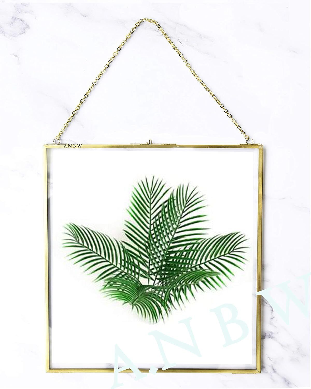 Golden Glass Square Photo Frame 6x4 inch Picture Frame with 2 Sides Glass 6 inch Wall Mounted Photo Frame-image-11