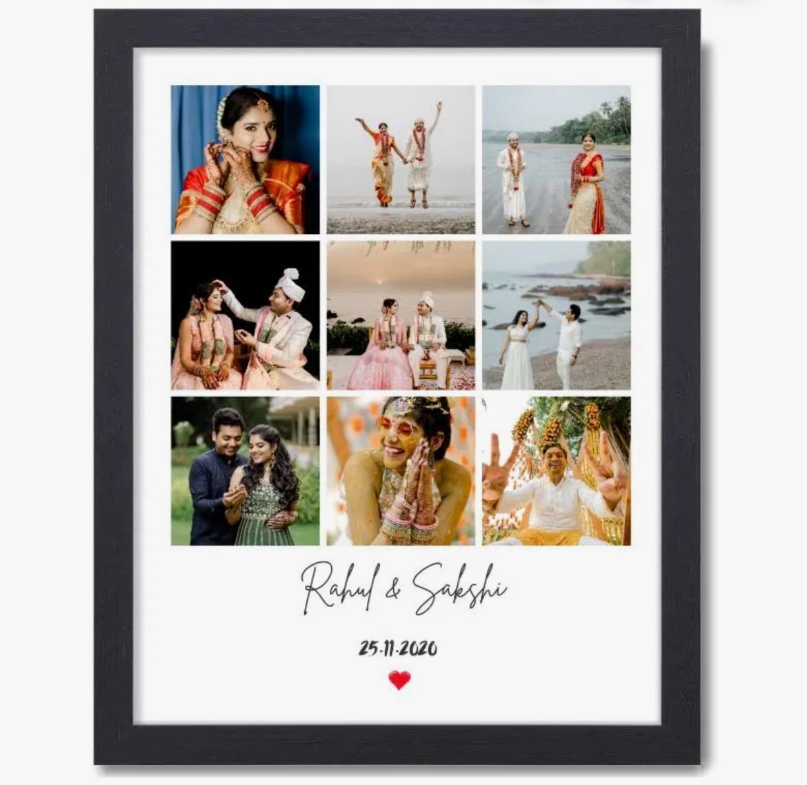 9 Photos Collage Photo Frame 13.5 inch Wall-image-44