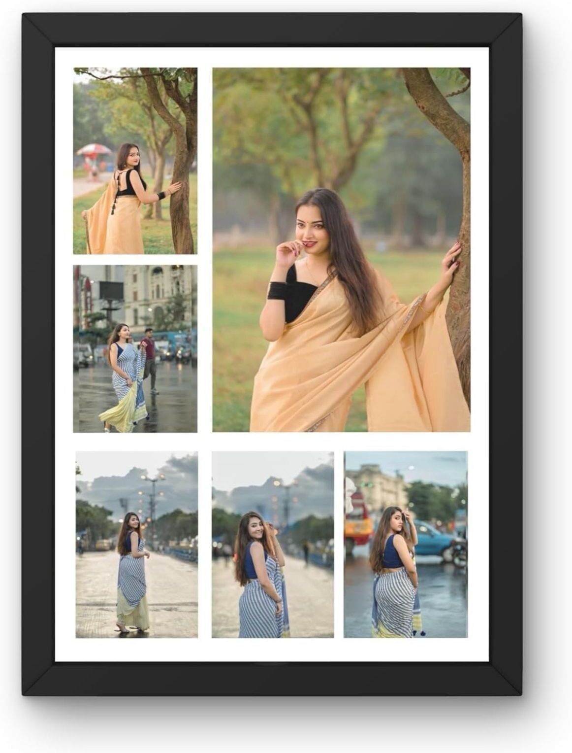 raj cration 6 Photos Collage Photo Frame 13.5 inch Wall-picture-17