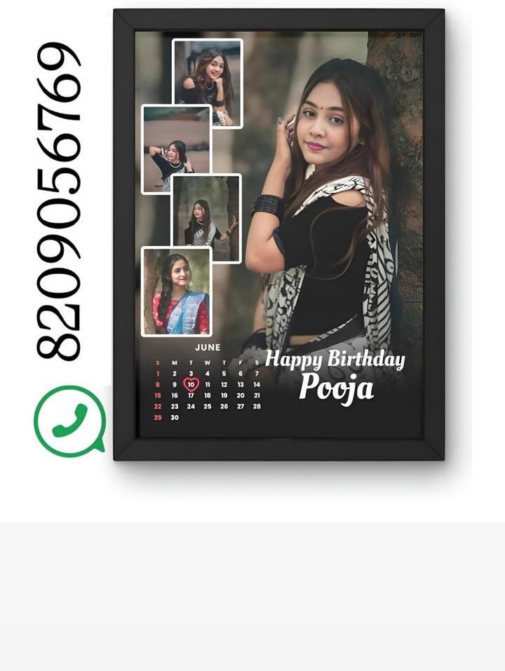 5 Photos Birthday Annivasry Photos Frame 13.5 inch Wall-image-40