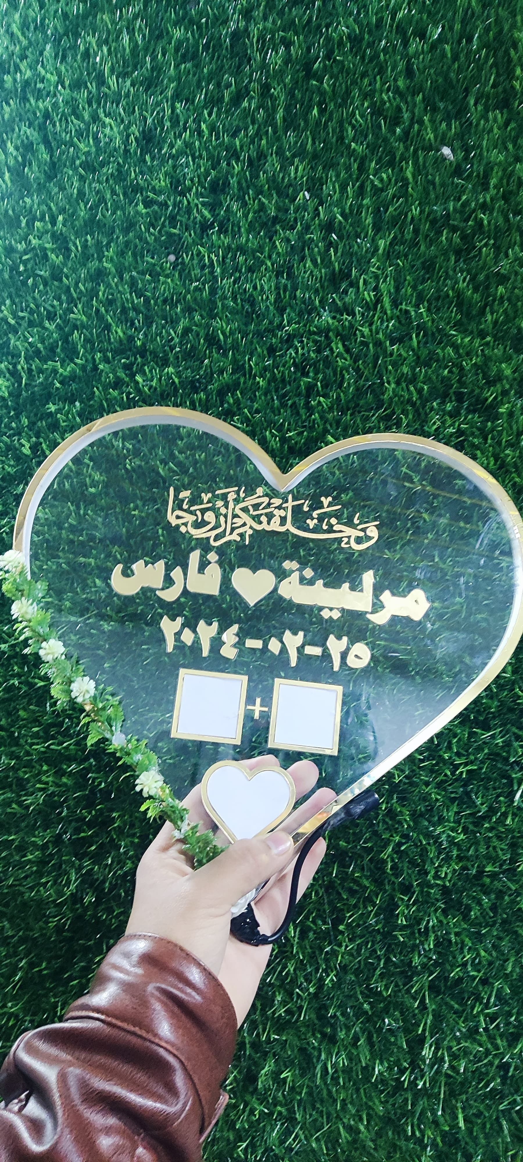 Heart Shape,Couple Finger Print Gift| Personalized Text | Golden Metal Design 11 inch Wedding Thumb Print