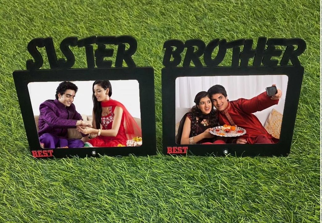 Celebrate the bond of love with our Brother & Sister Photo frame 8 inch Wooden-image-25