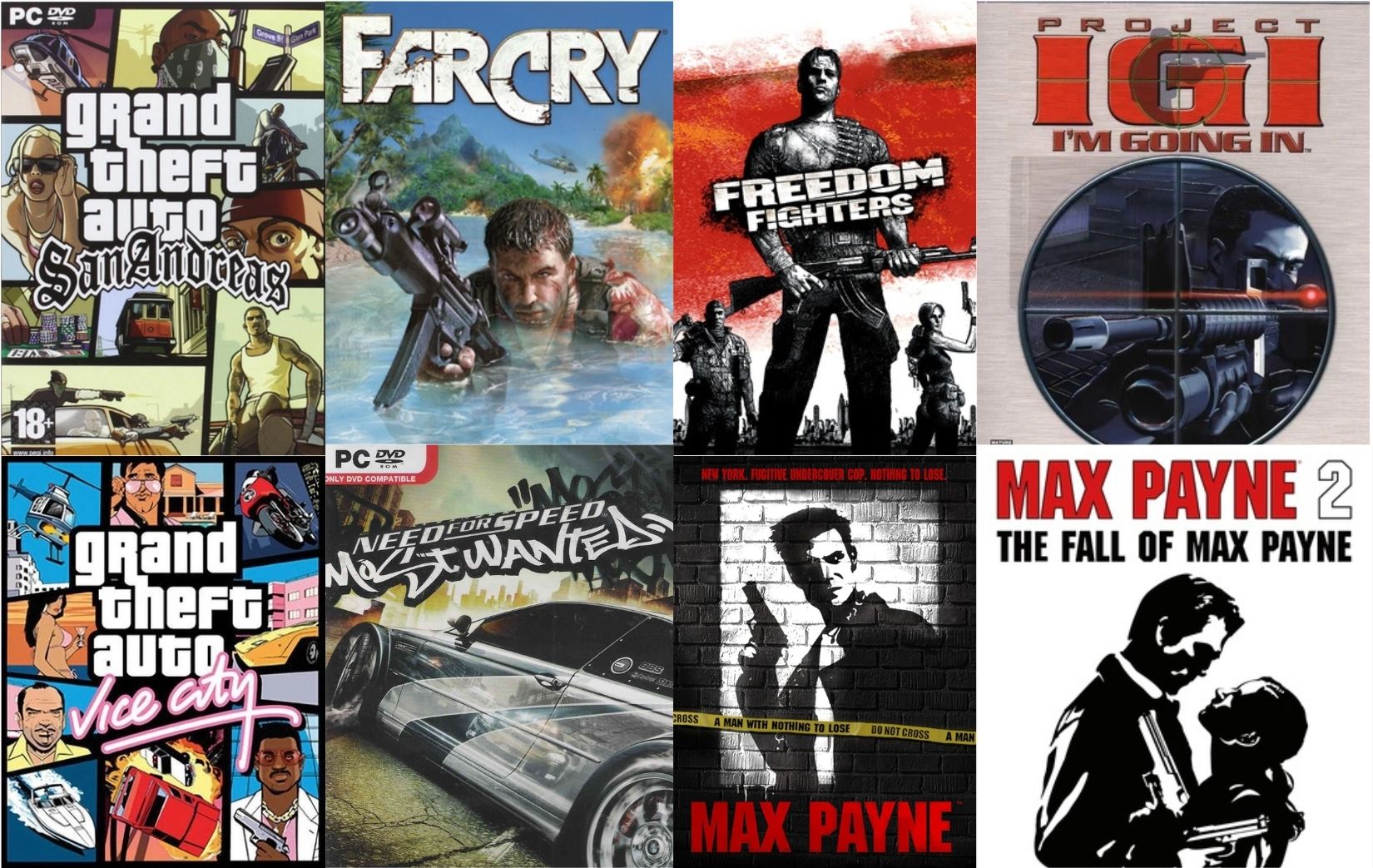 Vice City | San Andreas | Far Cry | Project IGI | 8 in 1 Combo DVD-image-26
