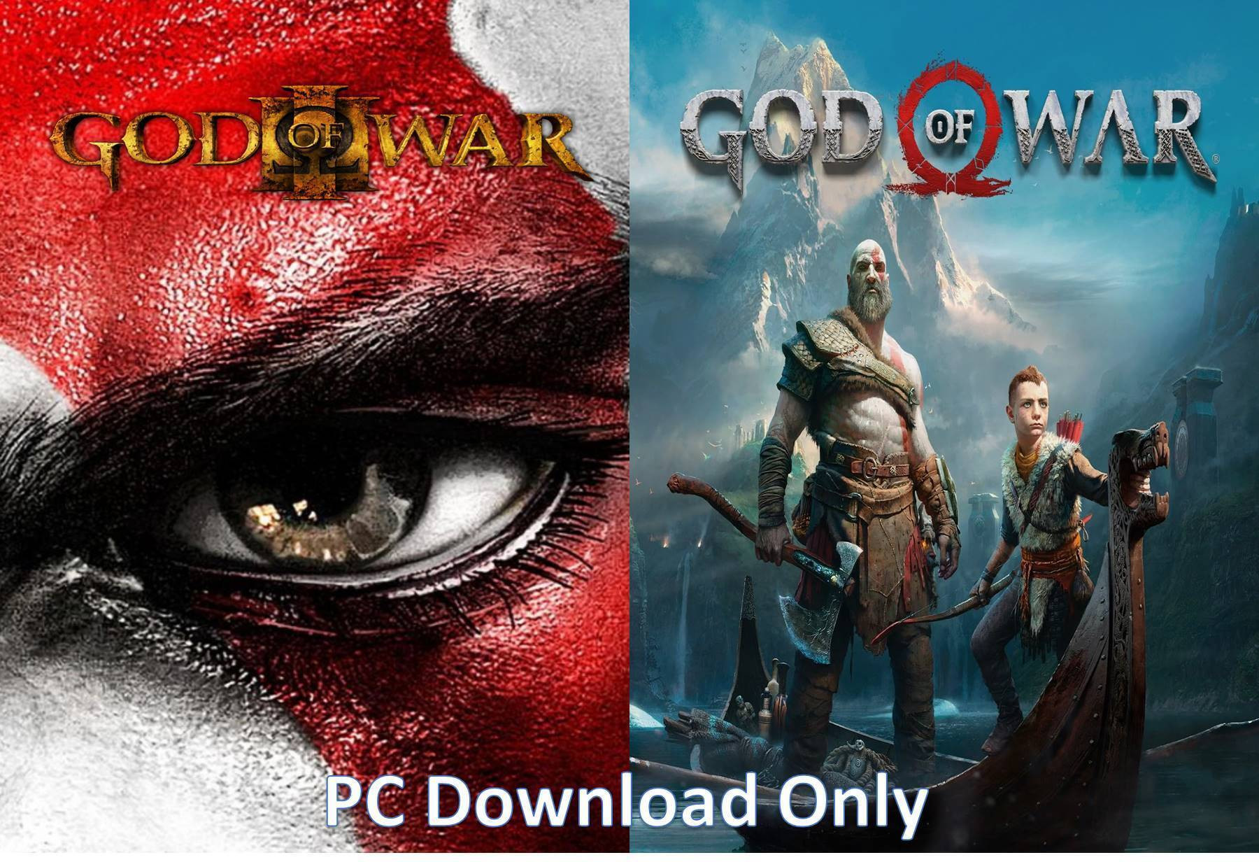 God of War 3 and God of War 2022 Top Two Game Combo (Offline Only) (No DVD) (Regular) image 1