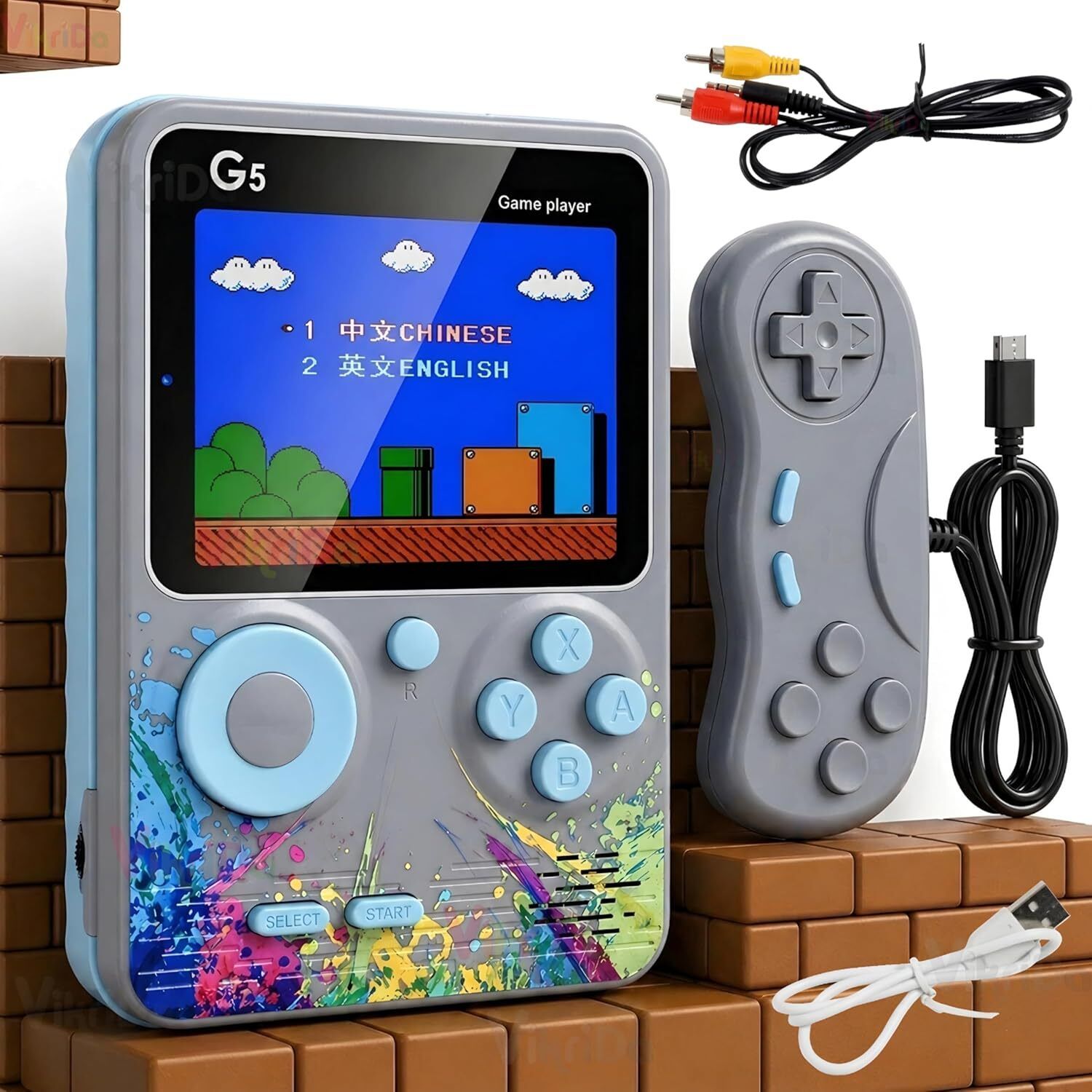 G5 500-in-1 Retro Handheld Game Console for Kids – 2 Player Classic TV- (special 2026 edition)-image-44