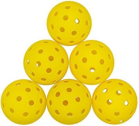 Set Of 6 Balls YLW Pickleball Ball