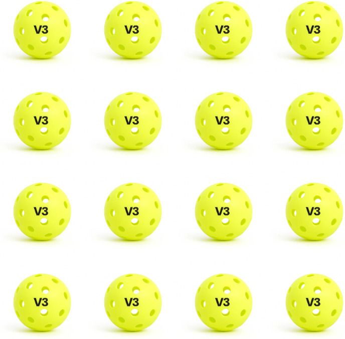 v3sm Pickleball Balls Pack of 100 | 40 Hole Outdoor | High Durability Pickleball Ball-picture-36