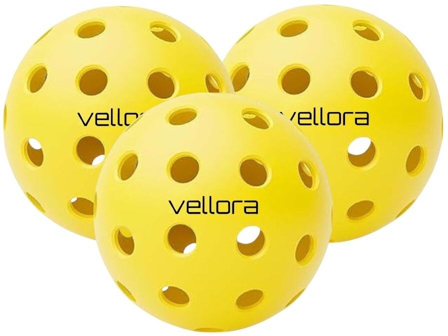 vellora Pickleball with Mesh Bag 40 Precise Holes | Durable (Yellow) Pickleball Ball-picture-20